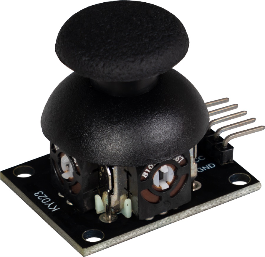 Analoge joystick-module met zwarte duimknop