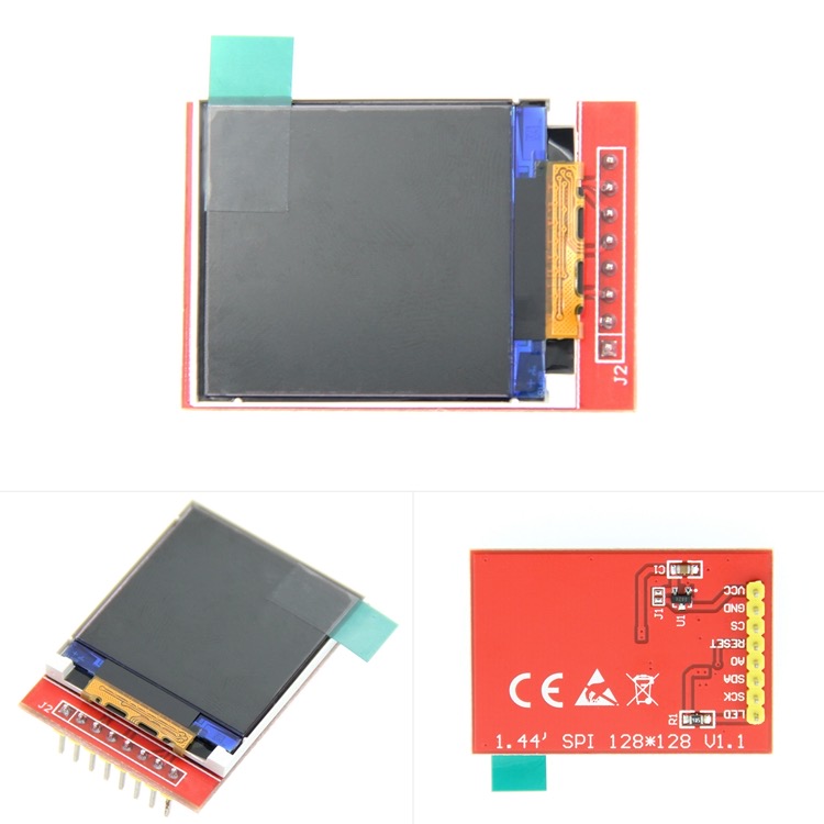 1.44 inch TFT-scherm met rood printje en acht pinnen